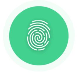 Fingerprint indicating pay by touch