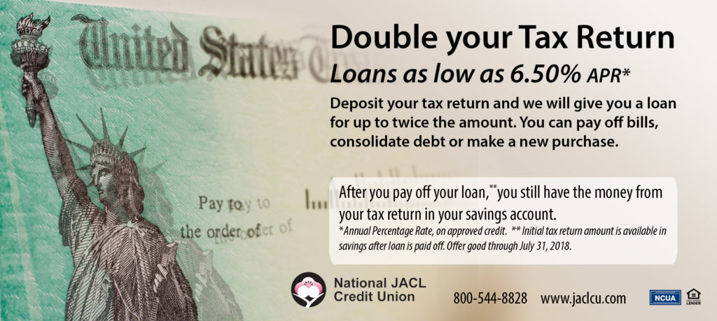 doubled treasury check representing a tax return.