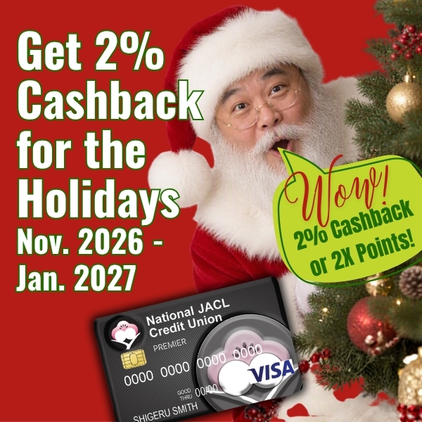 Santa announcing 2% holiday cashback