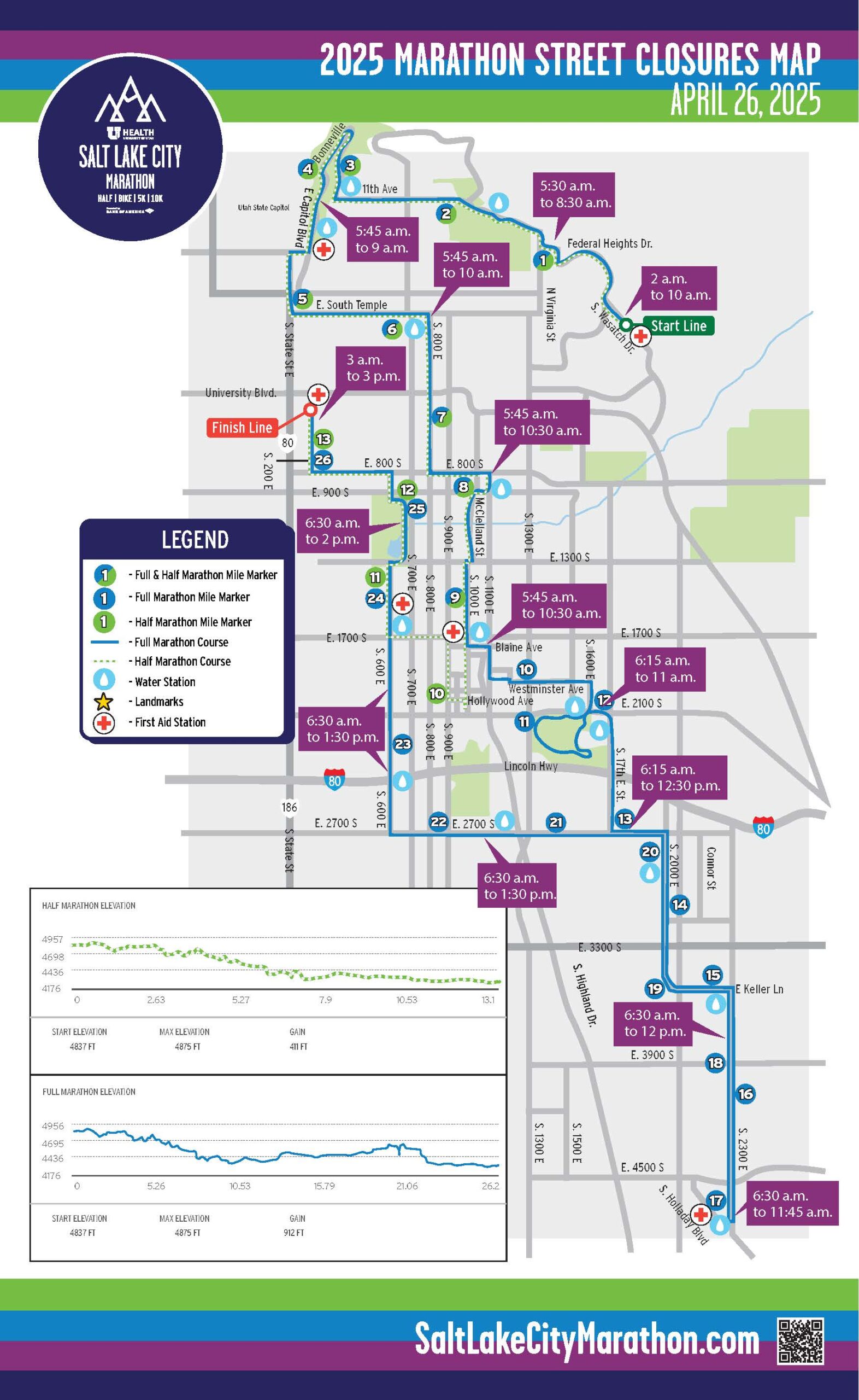 SLCM25_All-Events-STREET-CLOSURES-1 Map of Salt Lake City road closures