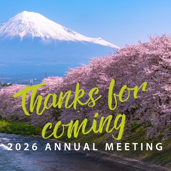2026 Annual Meting ``thank you`` with Sakura trees fully blossomed.
