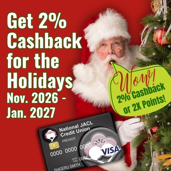 Santa announcing 2% holiday cashback